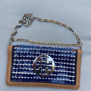 Tory Burch Navy Shoulder Purse